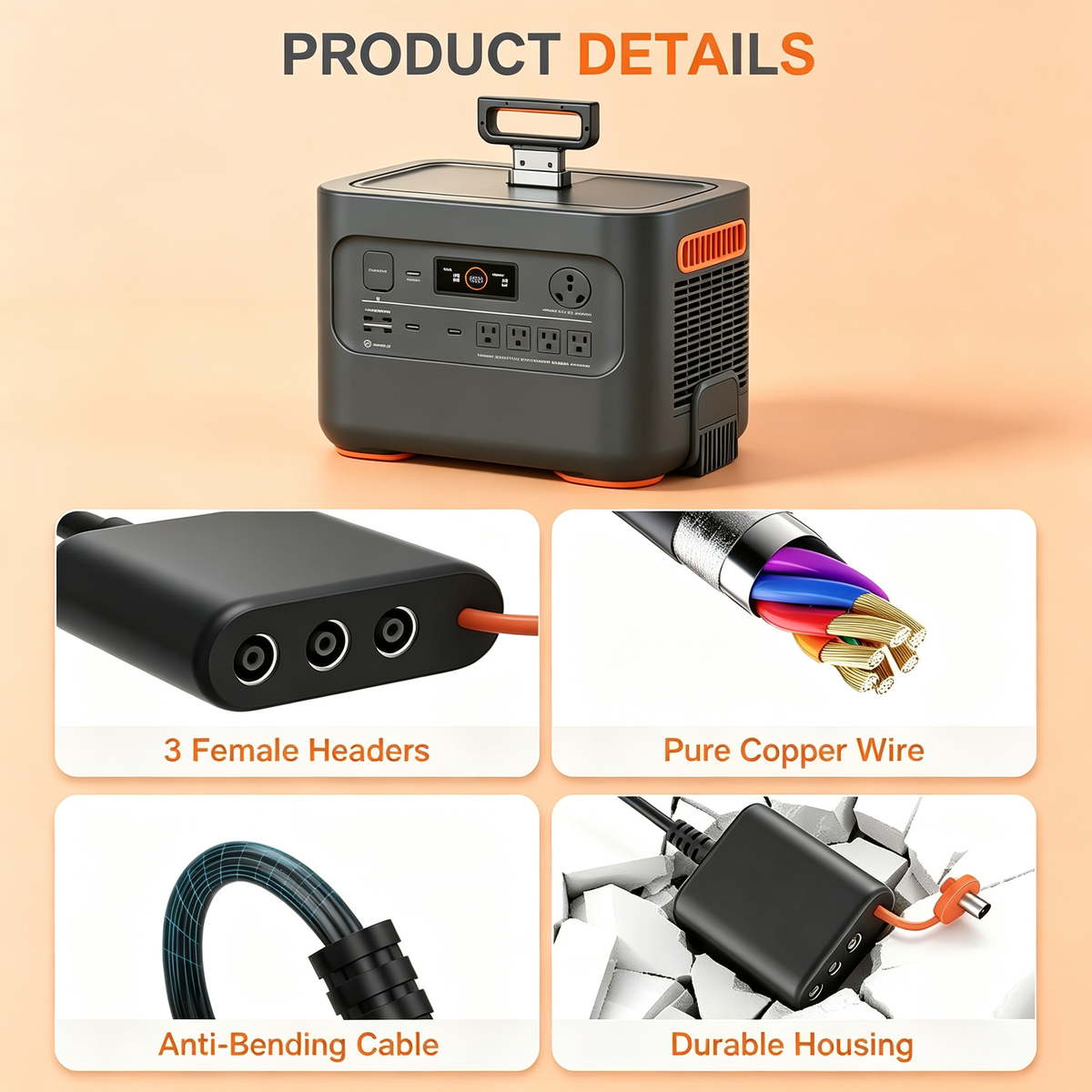 DC Solar Adapter Cable