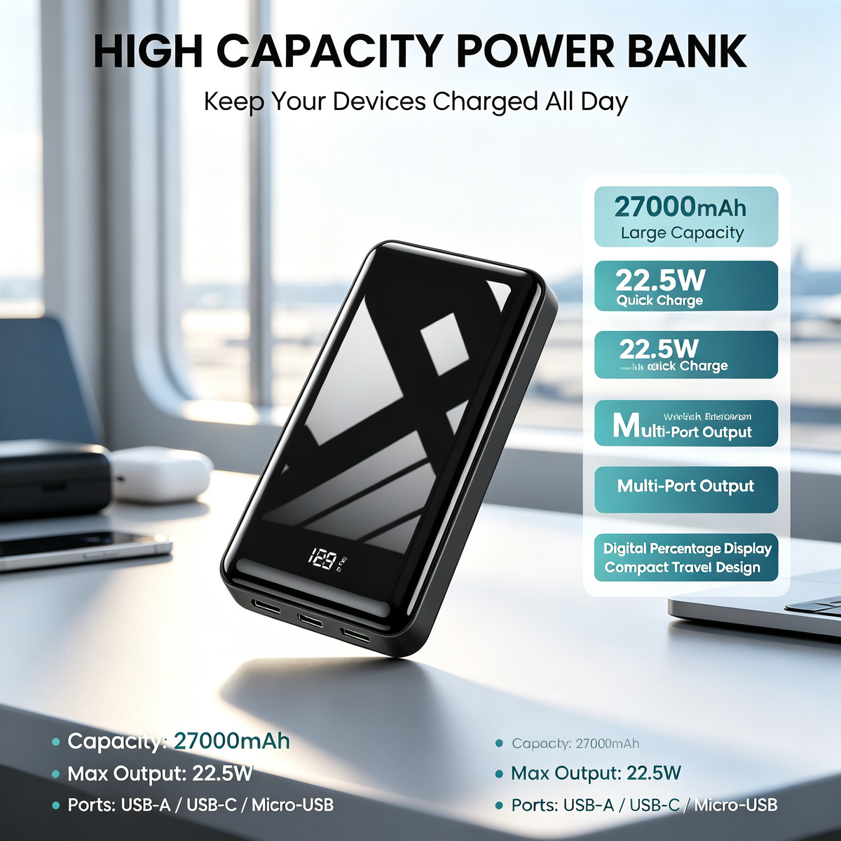High‑Speed Dual‑Port USB‑A & USB‑C Flash Drive
